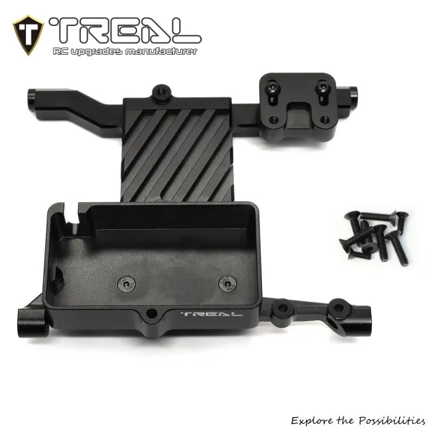 TREAL Aluminum 7075 ESC Tray Servo Mount Braket CNC Machined Upgrades for Axial SCX6