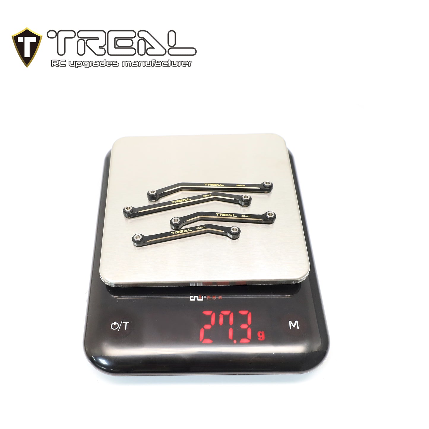 TREAL Brass High Clearance Links Set (4pcs) Chassis Lower Links Compatible with TRX4M 1/18 RC Crawler
