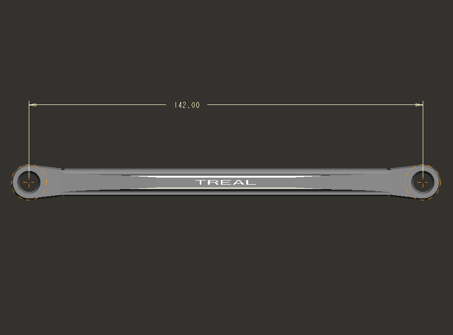 Treal Aluminum 7075 Lower Link Bars (4) Set for Losi LMT
