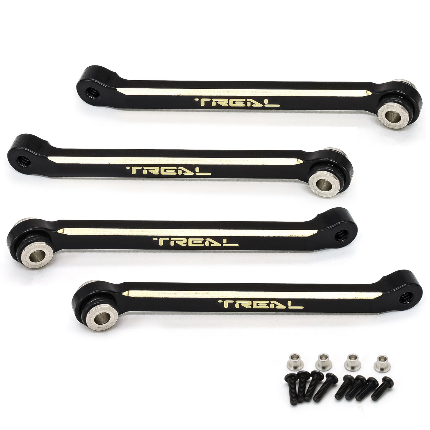 TREAL Brass FCX24 Upper Links Set (4pcs) Upper Chassis 4-Links for FMS FCX24 1:24