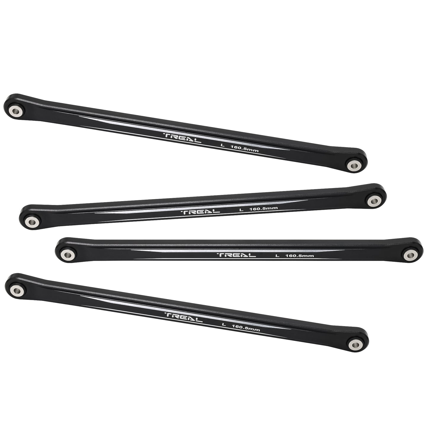 TREAL Aluminum 7075 Lower 4-Link Bar Set, 160.5mm for Losi LMT 4WD Solid Axle Mega Truck Bog Hog/King Sling