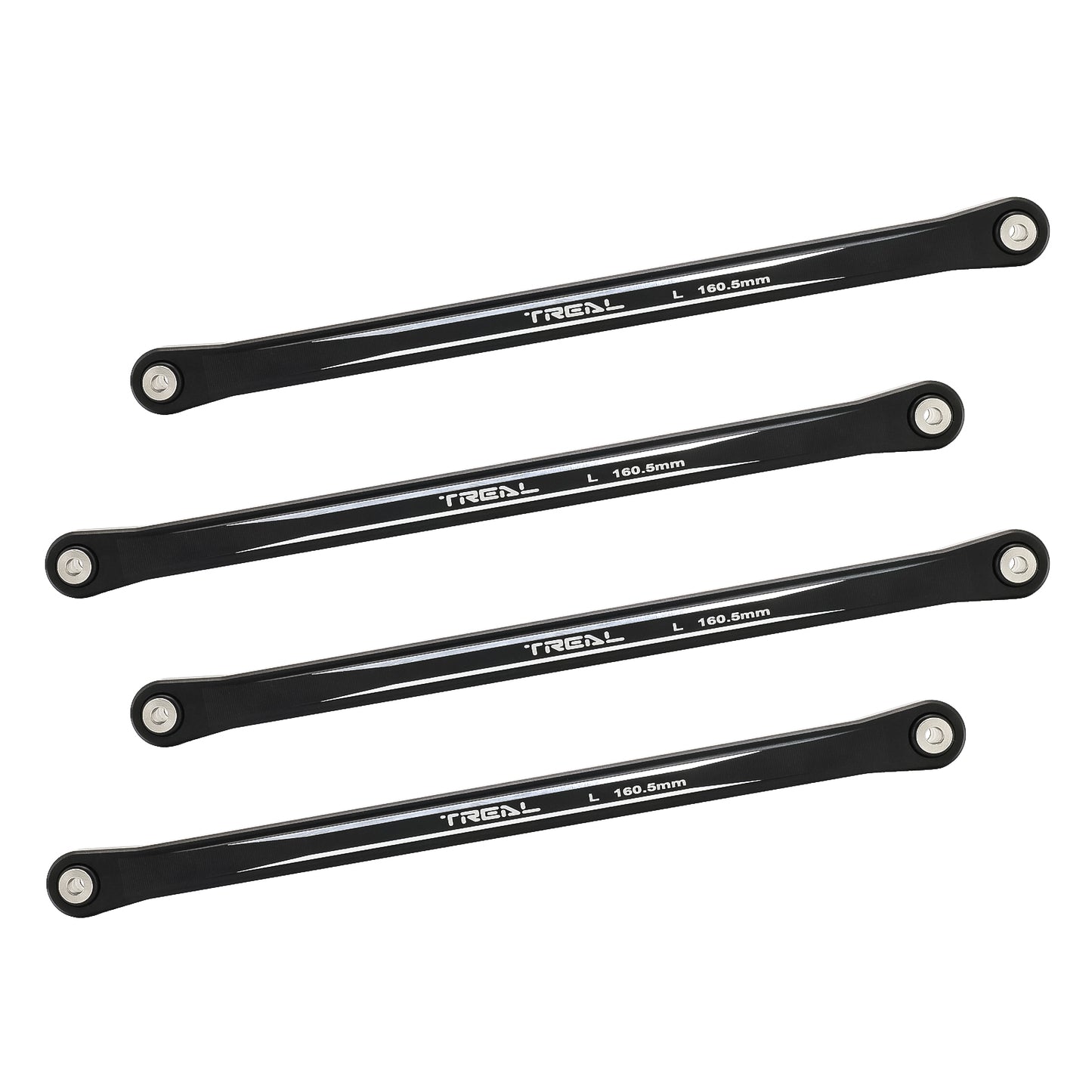 TREAL Aluminum 7075 Lower 4-Link Bar Set, 160.5mm for Losi LMT 4WD Solid Axle Mega Truck Bog Hog/King Sling