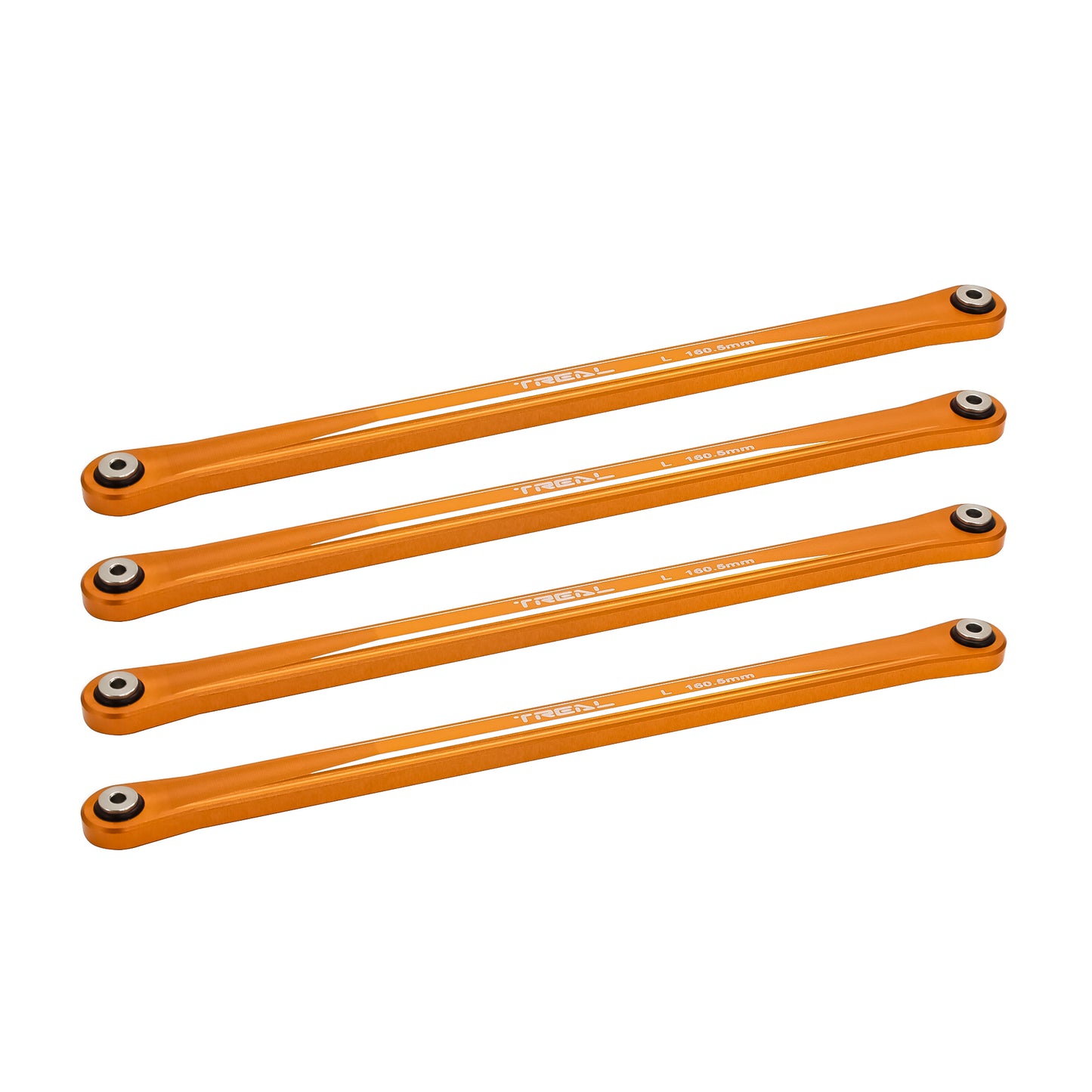 TREAL Aluminum 7075 Lower 4-Link Bar Set, 160.5mm for Losi LMT 4WD Solid Axle Mega Truck Bog Hog/King Sling