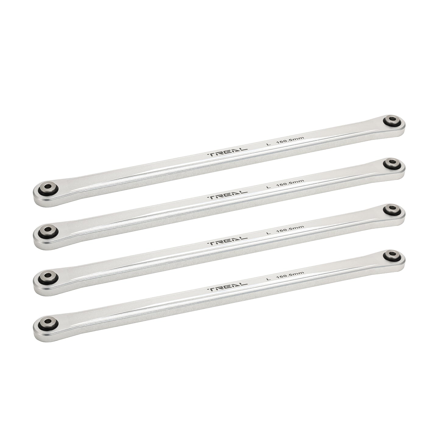 TREAL Aluminum 7075 Lower 4-Link Bar Set, 160.5mm for Losi LMT 4WD Solid Axle Mega Truck Bog Hog/King Sling