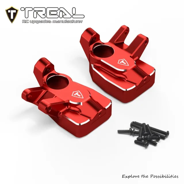 TREAL Aluminum 7075 Front Steering Knuckles Inner Portal Covers (2pcs) for Axial 1/8 AXP8 Gilamon