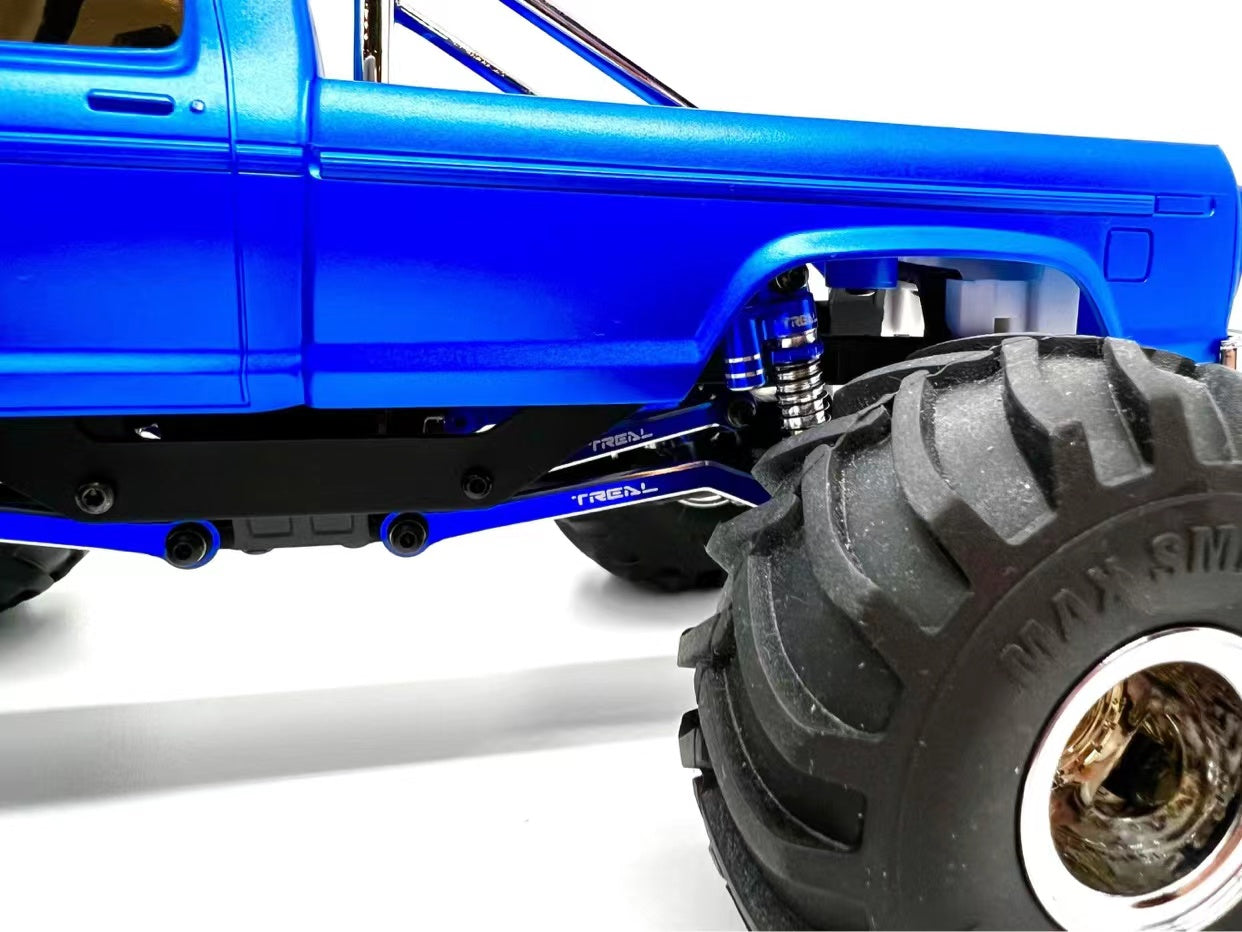 TREAL FCX24 High Clearance Links, Aluminum 7075 Chassis Lower Linkages (4p) for 1/24 FMS FCX24