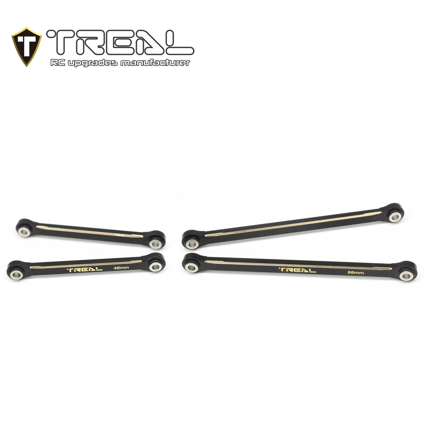 TREAL Brass Upper Links Set (4pcs) Upper Chassis 4-Links Upgrades Compatible with TRX4M 1/18 Scale