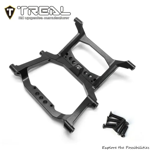 TREAL Aluminum 7075 Rear Chassis CNC Machined Upgrades for Axial SCX6 Jeep Wrangler Trail Honcho