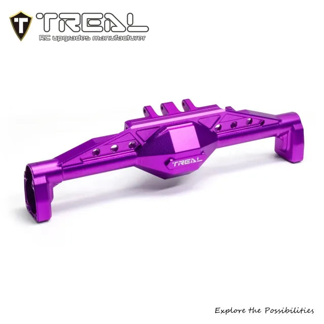 TREAL Aluminum 7075 Rear Axle Housing w Rear Hubs for Axial 1/8 AXP8 Gilamon