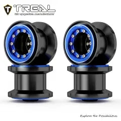 TREAL TRX4MT Beadlock Wheels High Trail Wheel Rims(4P) Aluminum Upgrades for 1/18 TRX-4MT F-150 K10