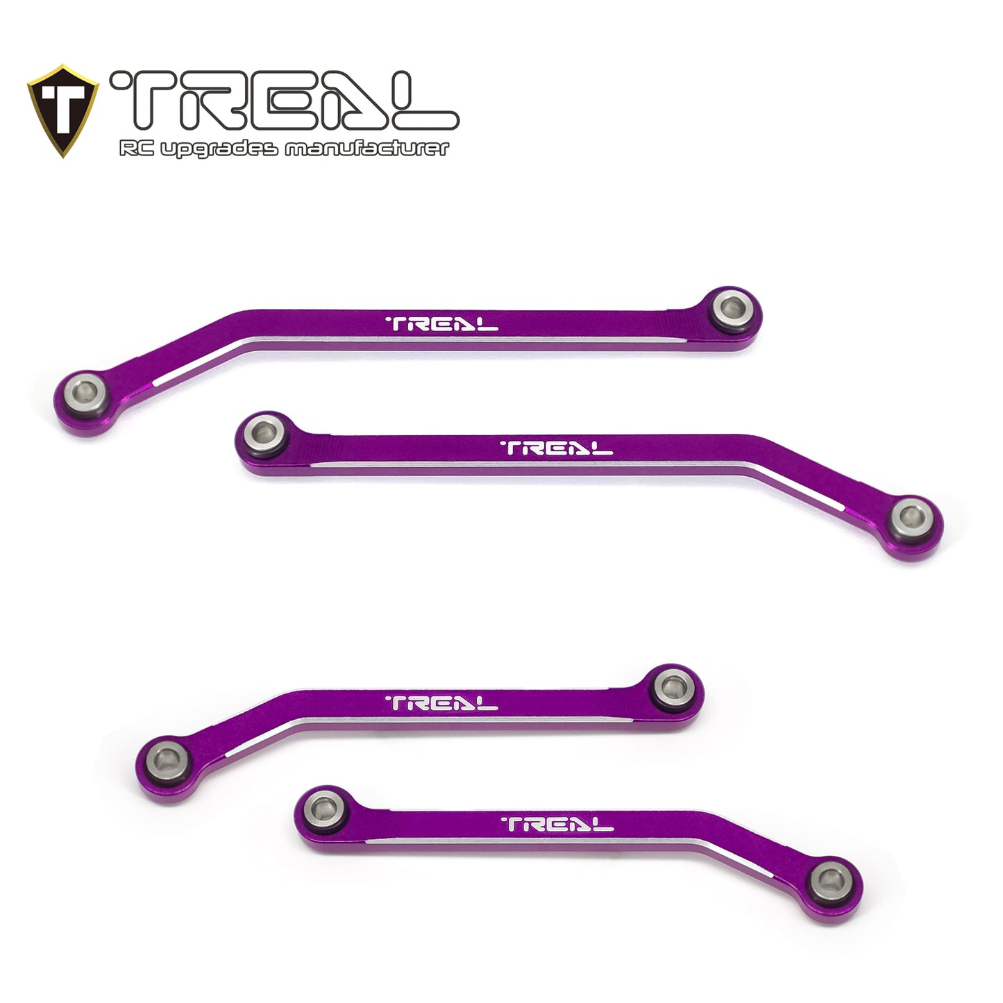 TREAL Aluminum 7075 High Clearance Links Set(4pcs) Chassis Lower Links for TRX4M 1/18 RC Crawler