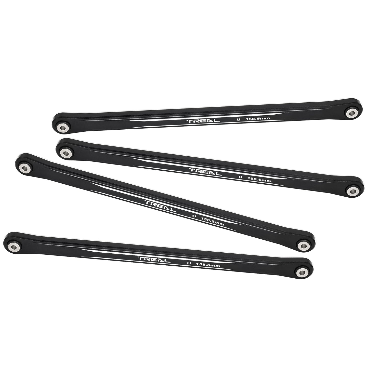 TREAL Aluminum 7075 Upper 4-Link Bar Set, 158.5mm for Losi LMT 4WD Solid Axle Mega Truck Bog Hog/King Sling