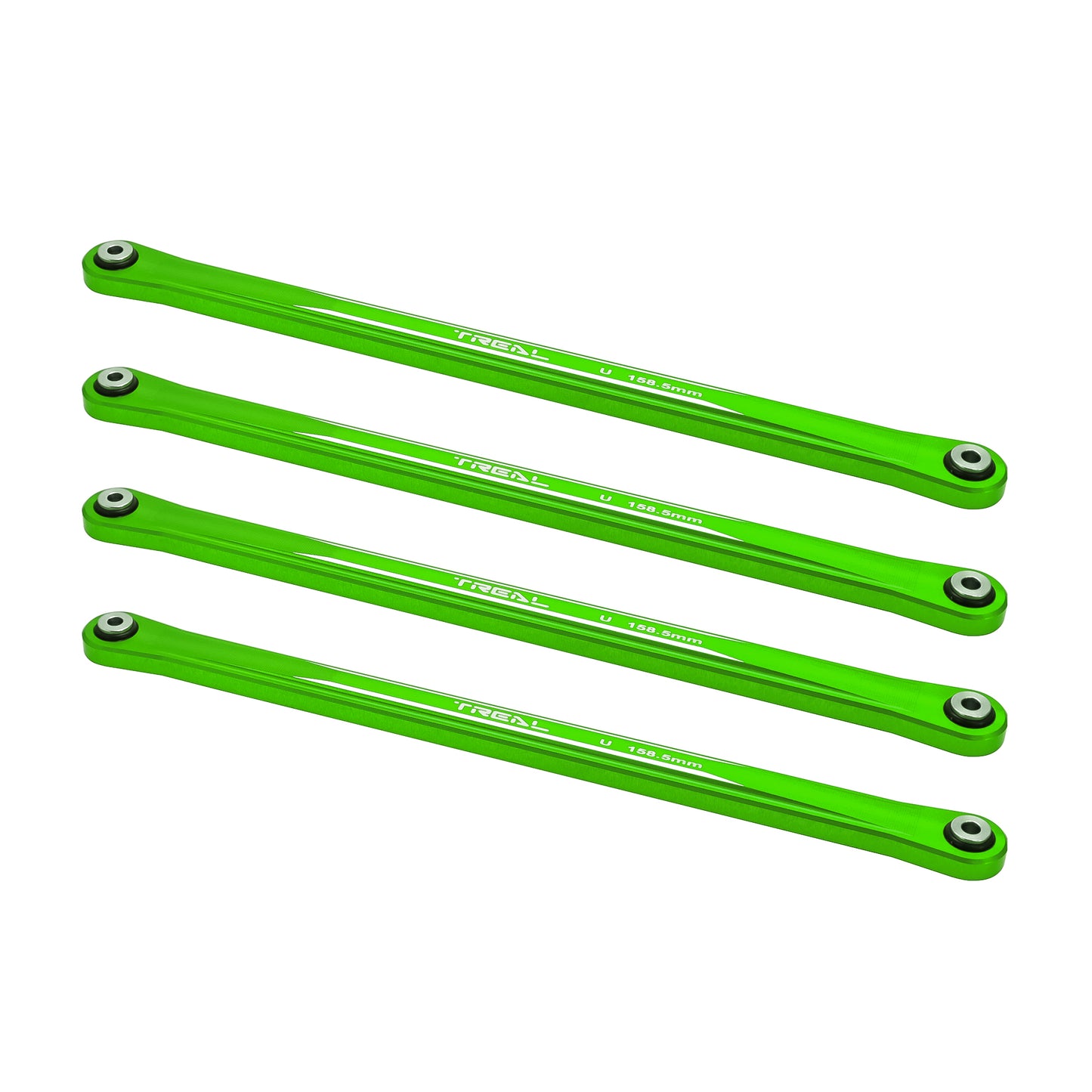 TREAL Aluminum 7075 Upper 4-Link Bar Set, 158.5mm for Losi LMT 4WD Solid Axle Mega Truck Bog Hog/King Sling