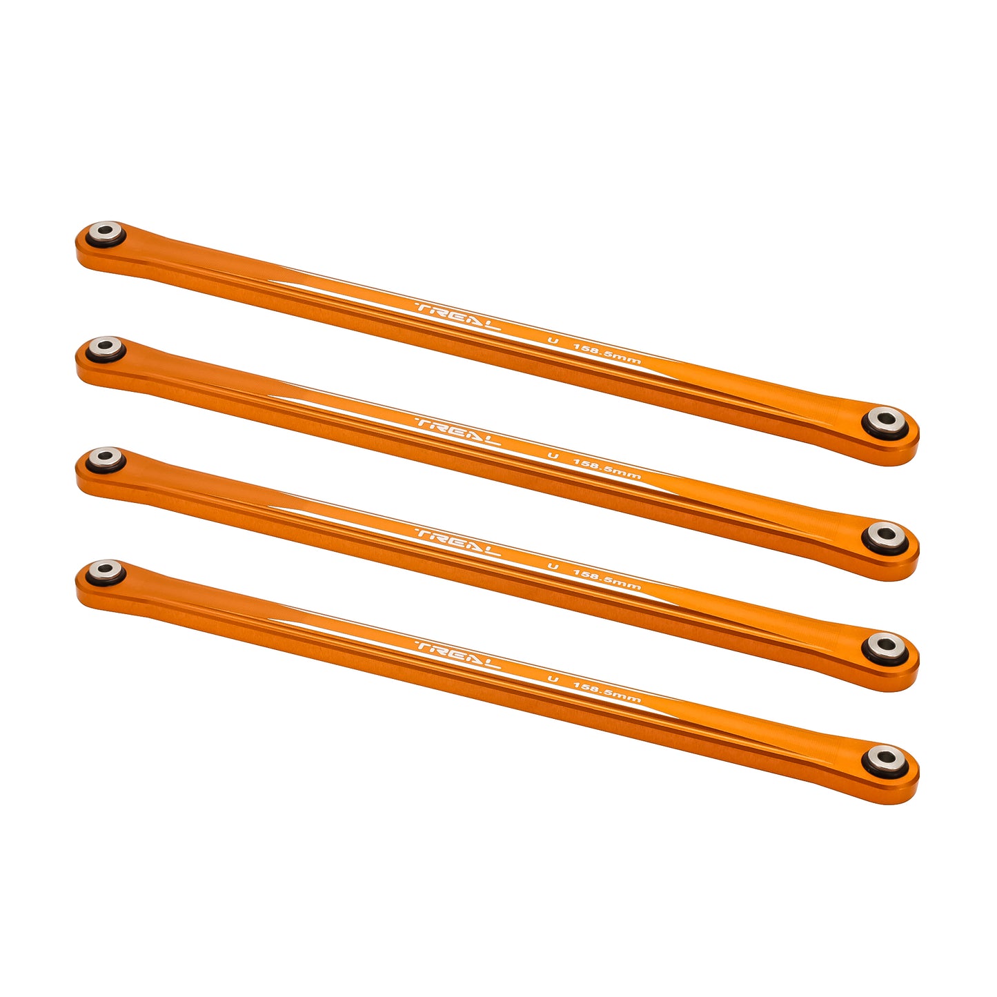TREAL Aluminum 7075 Upper 4-Link Bar Set, 158.5mm for Losi LMT 4WD Solid Axle Mega Truck Bog Hog/King Sling