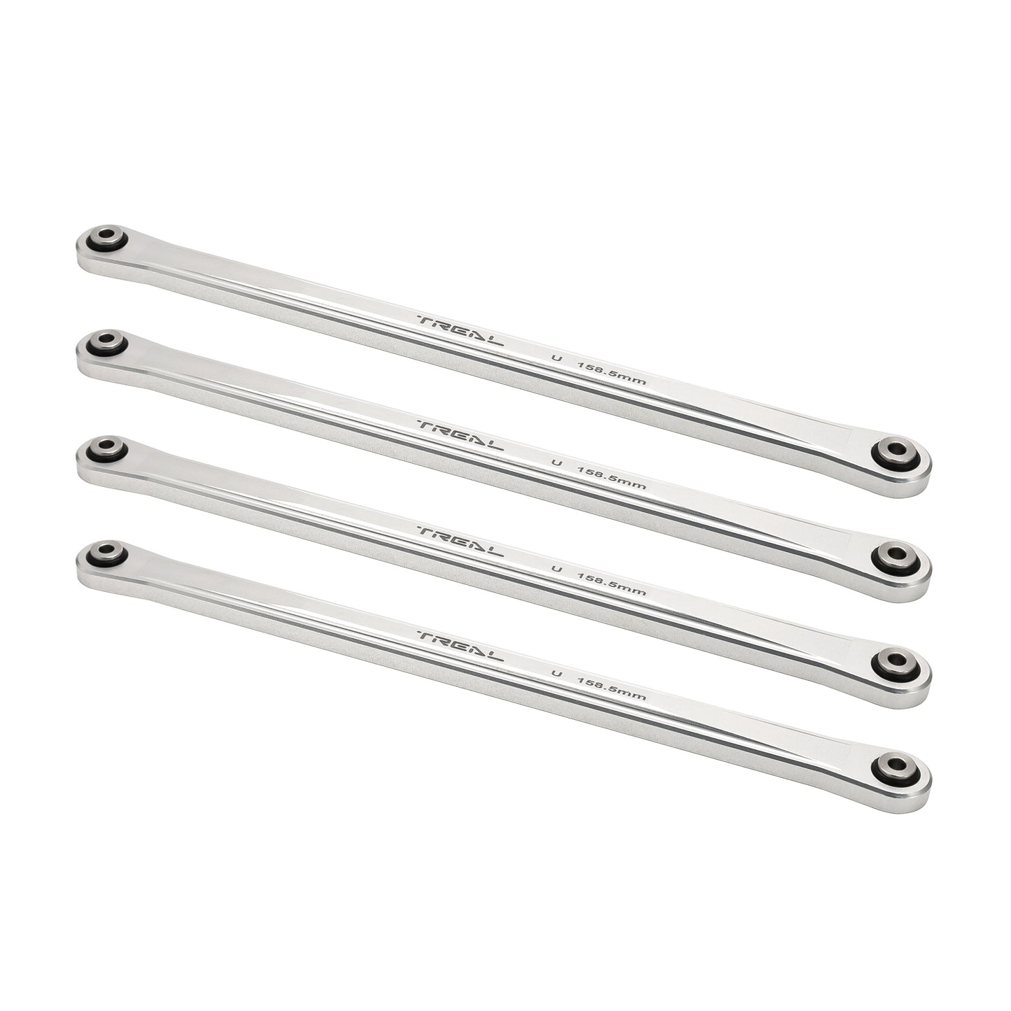 TREAL Aluminum 7075 Upper 4-Link Bar Set, 158.5mm for Losi LMT 4WD Solid Axle Mega Truck Bog Hog/King Sling
