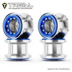 TREAL TRX4MT Beadlock Wheels High Trail Wheel Rims(4P) Aluminum Upgrades for 1/18 TRX-4MT F-150 K10