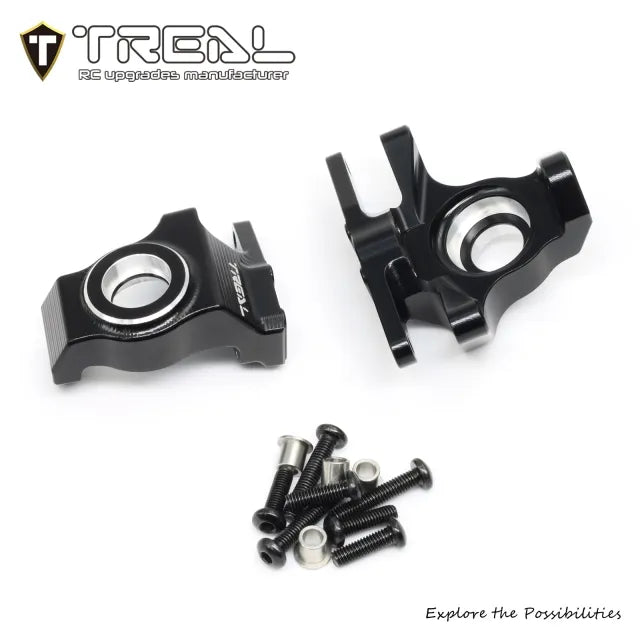 TREAL High-Strength 7075 Aluminum Front Knuckles (2pcs Set) CNC Machined Upgrades, Compatible with Vanquish H10 Optic RC Crawler