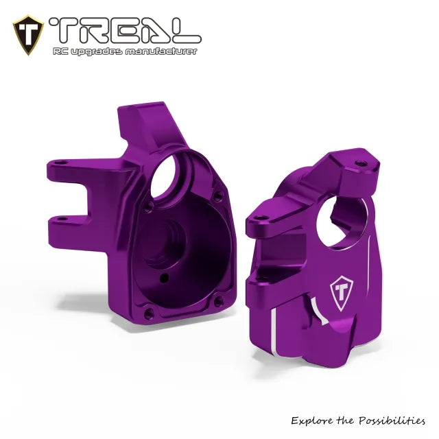 TREAL Aluminum 7075 Front Steering Knuckles Inner Portal Covers (2pcs) for Axial 1/8 AXP8 Gilamon