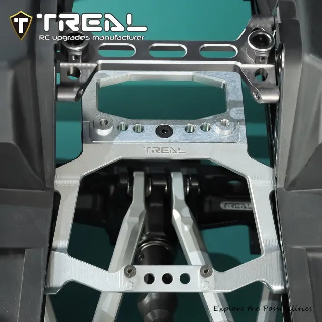 TREAL Aluminum 7075 Rear Chassis CNC Machined Upgrades for Axial SCX6 Jeep Wrangler Trail Honcho