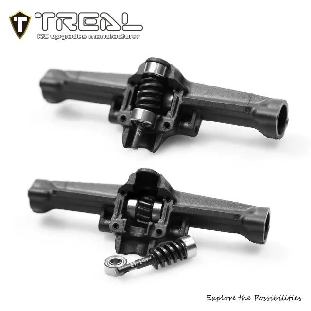 TREAL Harden Steel 2/12T & 2/14T Axle Overdrive Worm Gear Set for 1/30 Axial SCX30