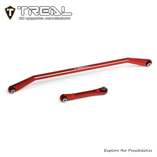 TREAL Aluminum 7075 Front Steering Linkages Set Rod Links for Axial 1/8 AXP8 Gilamon