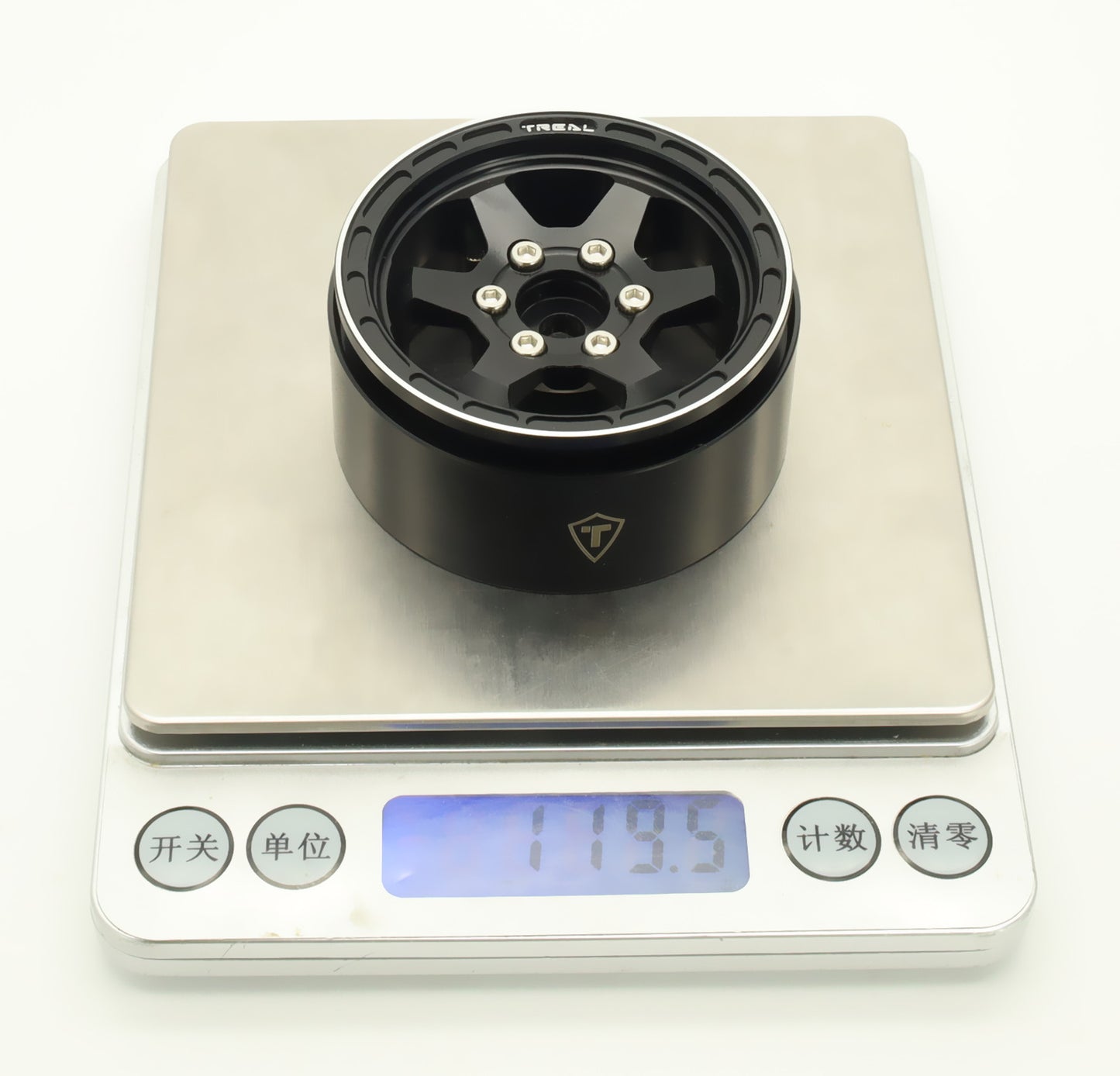 TREAL 1.9" Aluminum Beadlock Wheels (4) Scale-Look Concave Six Spoke Rim Crawler Wheels for 1/10 RC Trucks-Type H