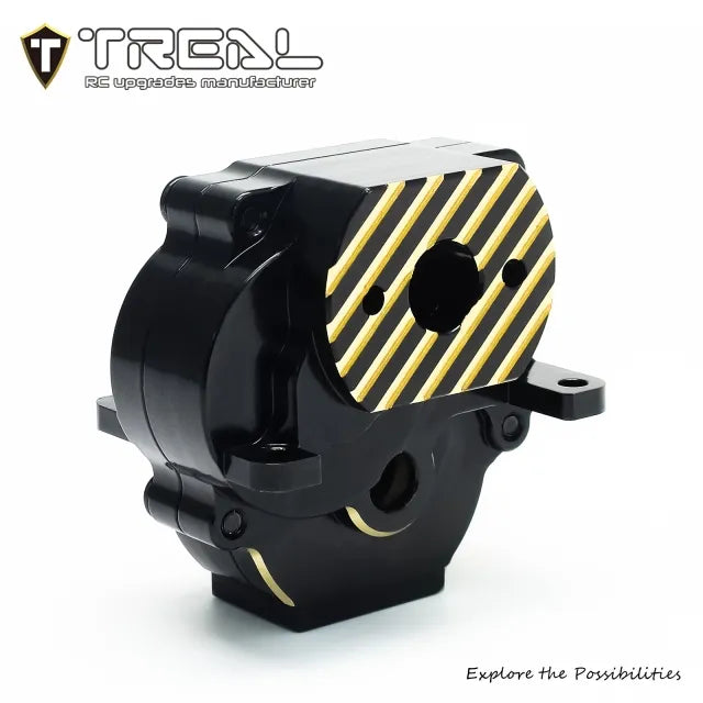 TREAL Brass Transmission Gearbox Set for 1/18 TRX4M Bronco Defender Upgrade Parts Accessories
