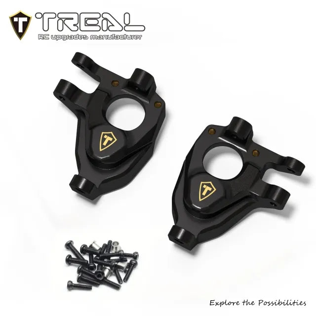 TREAL Brass Front Inner Portal Covers Steering Knuckles (2) Heavy Weight for Vanquish VRD/VS4-10