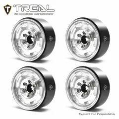 Treal Metal 1.9 Beadlock Wheel Rims 4pcs Vintage Design Wheel Hub for Wagon Wheel 1:10 RC Crawler -Type G