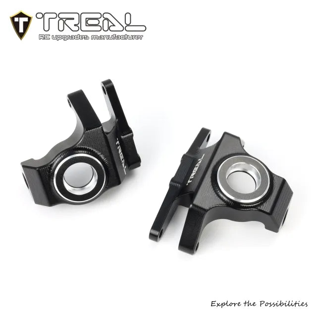 TREAL High-Strength 7075 Aluminum Front Knuckles (2pcs Set) CNC Machined Upgrades, Compatible with Vanquish H10 Optic RC Crawler