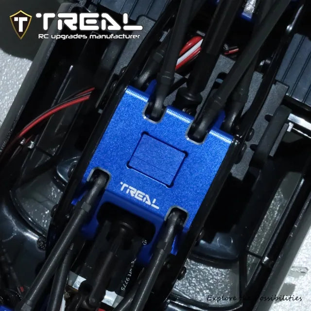 TREAL TRX4MT Center Skid Plate Aluminum 7075 Upgrades for 1/18 TRX-4MT F-150 K10 Monster Truck