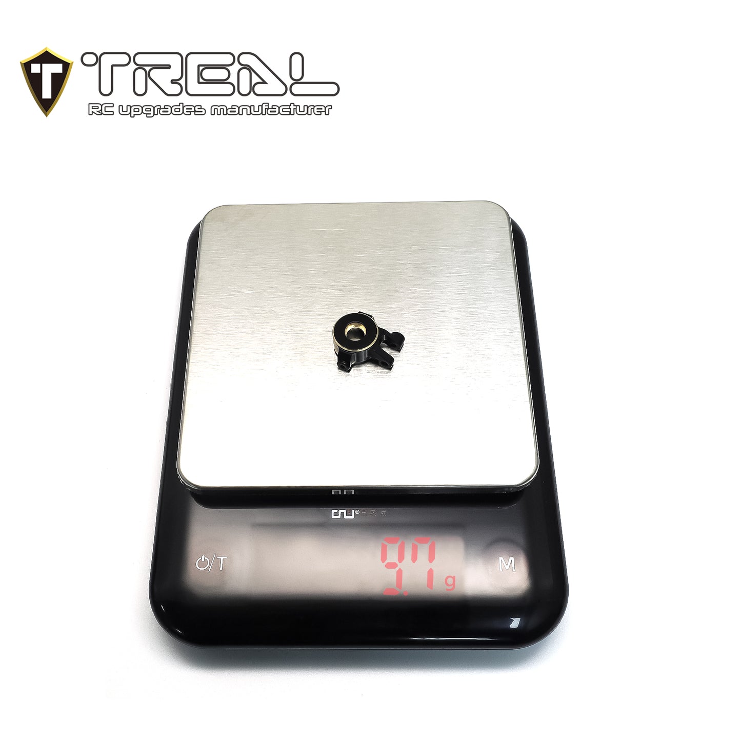 TREAL Brass Front Steering Knuckles Set 9.7g/pc (2P) L&R Heavy Weight Upgrades for 1/18 TRX4M Defender Bronco