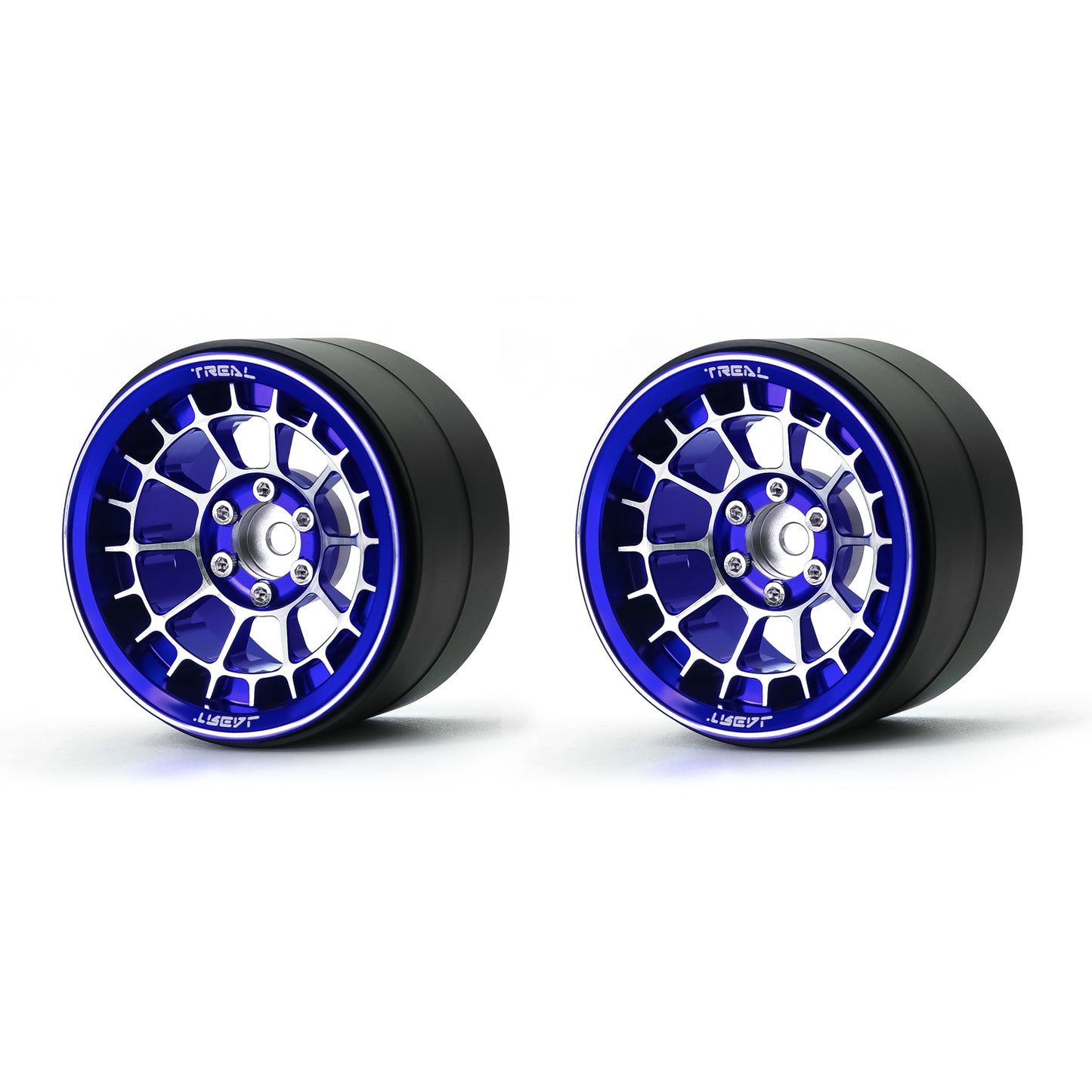 Treal Aluminium 2.2 Beadlock Wheels Rims(2)pcs Fit RC Crawler Mud Truck 2.2 Tires for Ryft Wraith RR10 -Type A