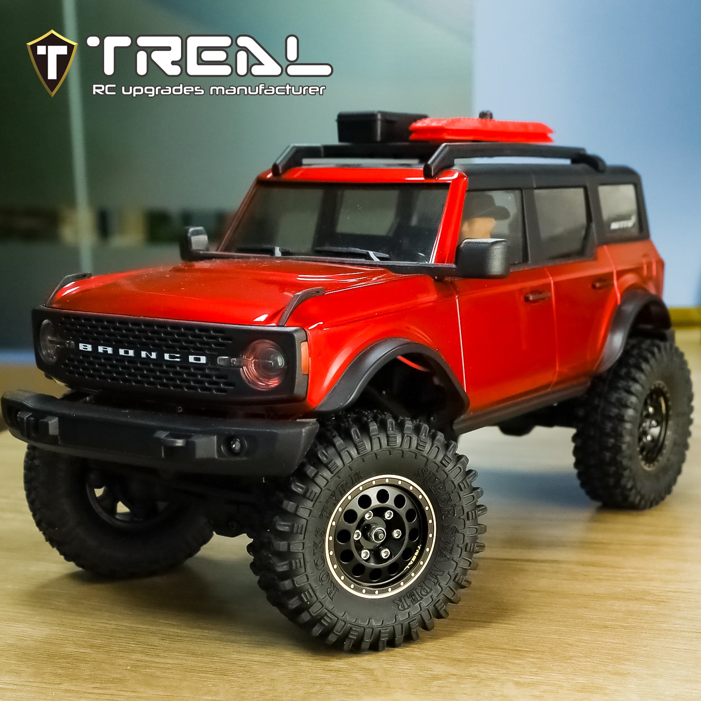 TREAL 1.0" Brass Beadlock Crawler Wheels Rims (4P) for Axial SCX24 Bronco Gladiator C10 Deadbolt -Type A