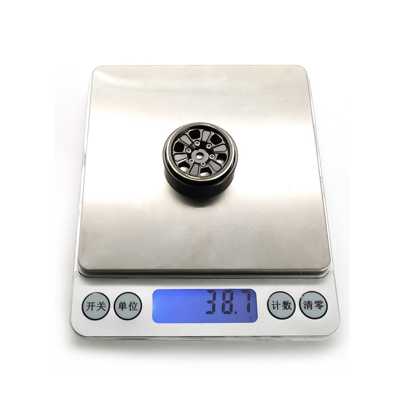 TREAL 1.0" Brass Beadlock Wheels Rims(4P-Set) Black for 1/24 Scale Crawler Axial SCX24 -Type B