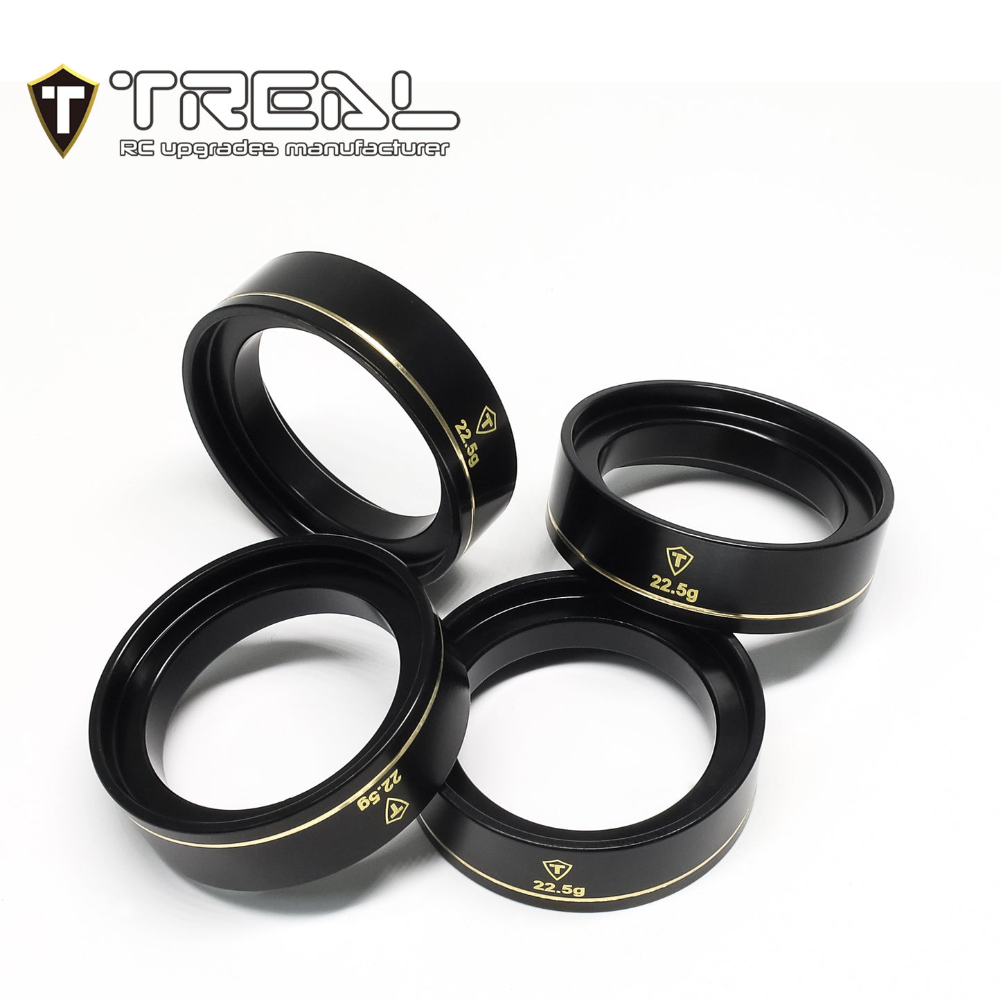 TREAL 1.0 Brass Wheel Rings Weight Internal Beadlock Ring Clamp Ring for 1/18 TRX4M