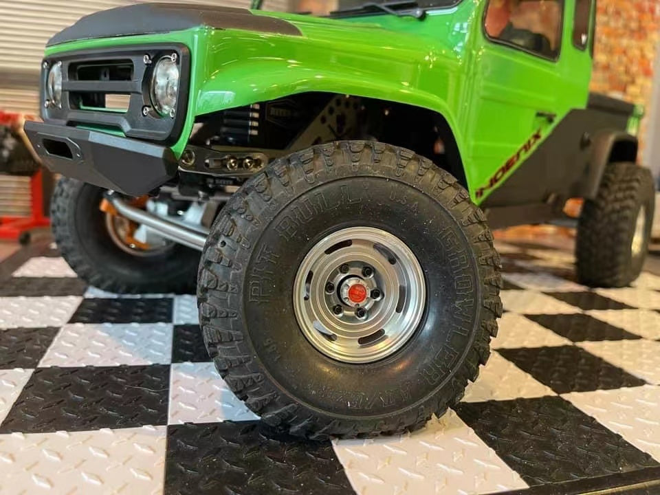 TREAL 1.55'' Beadlock Wheels (4P) Aluminum CNC Classic Wagon Vintage Wheels for 1/10 RC Crawler Car