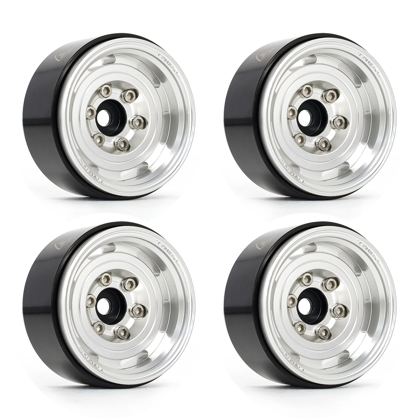 TREAL 1.55'' Beadlock Wheels (4P) Aluminum CNC Classic Wagon Vintage Wheels for 1/10 RC Crawler Car