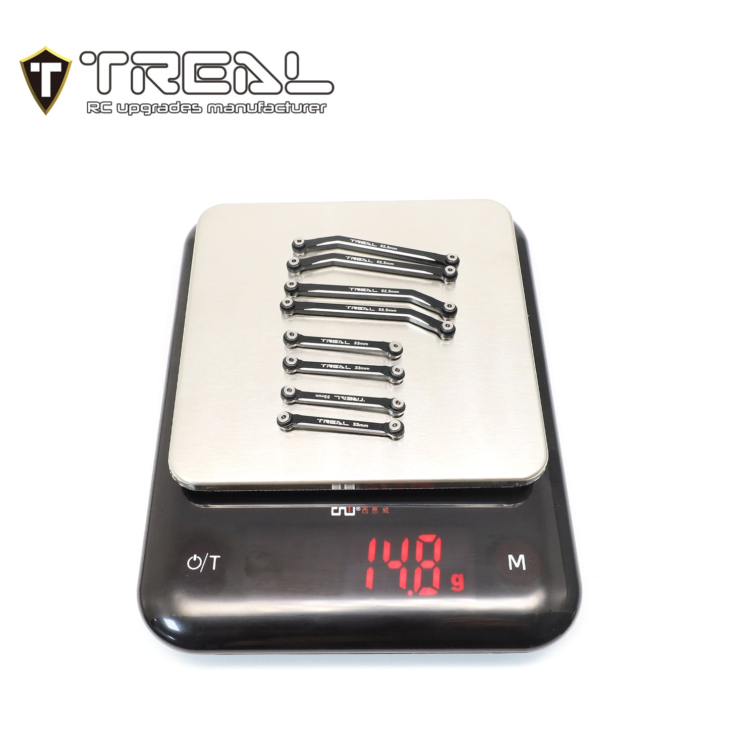 TREAL AX24 High Clearance Links (8P) CNC Machined Aluminum 7075 Compatible with Axial 1/24 AX24 XC-1