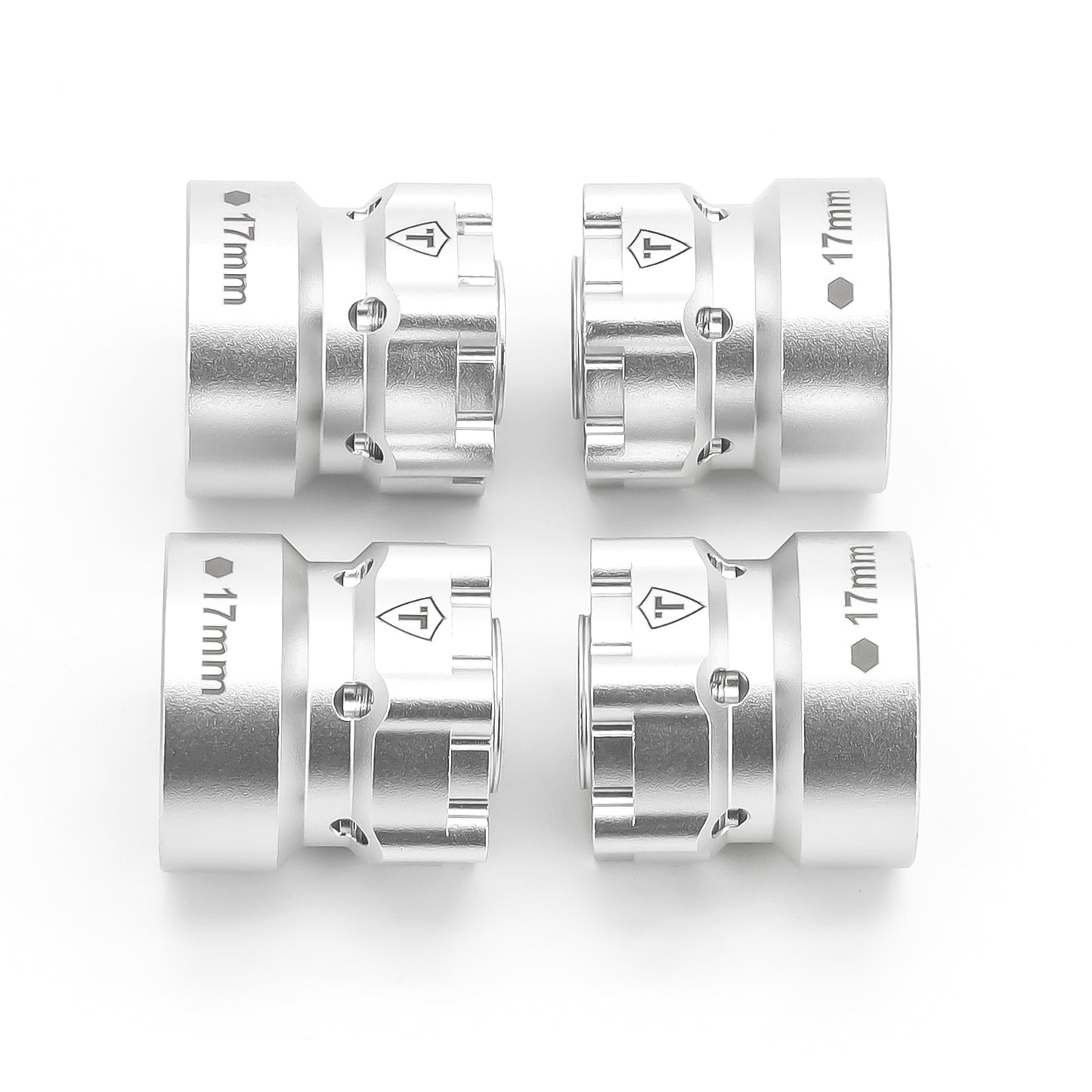 TREAL Aluminum 17MM Hex Adaptors(4p) for 2.6'' Monster Truck Wheels