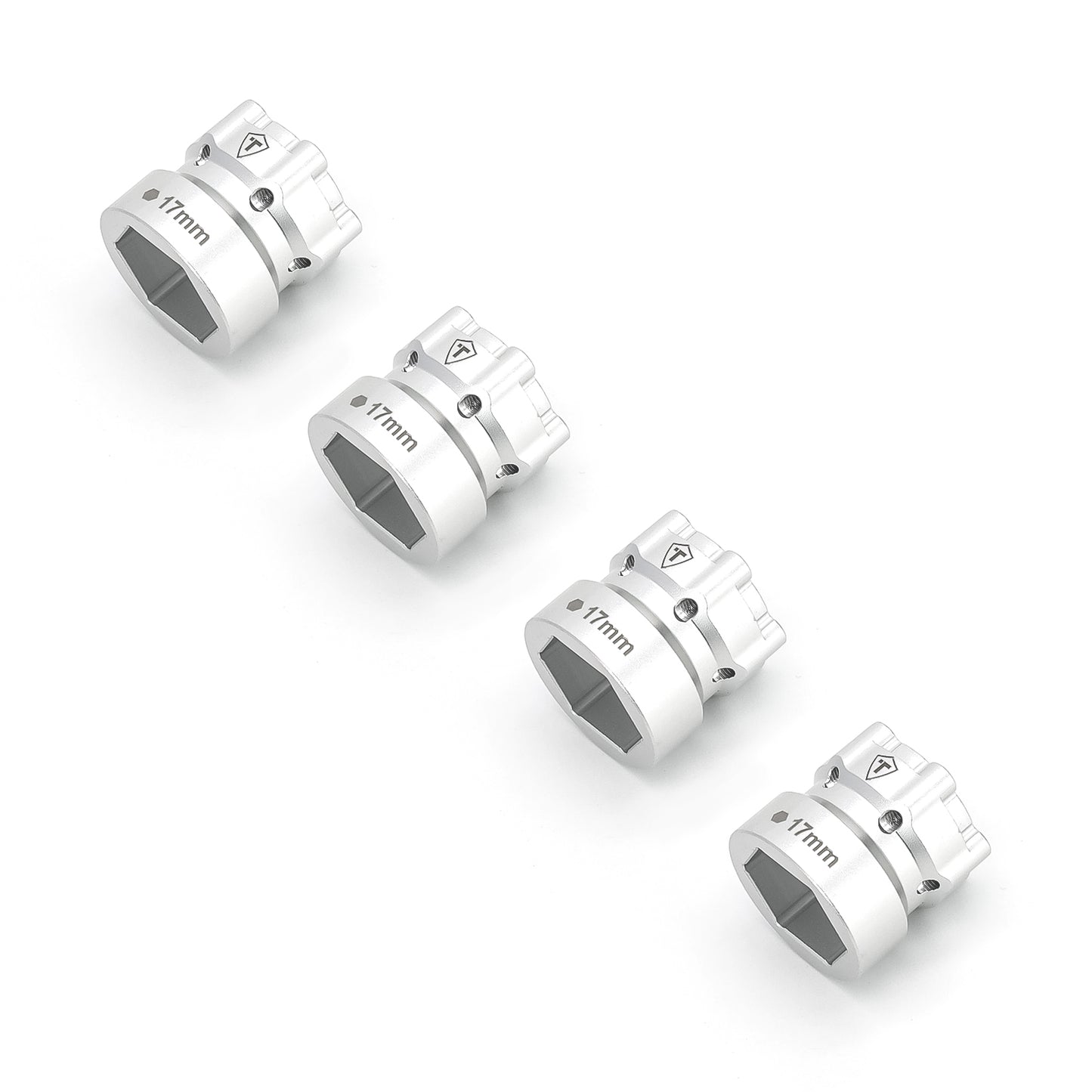 TREAL Aluminum 17MM Hex Adaptors(4p) for 2.6'' Monster Truck Wheels