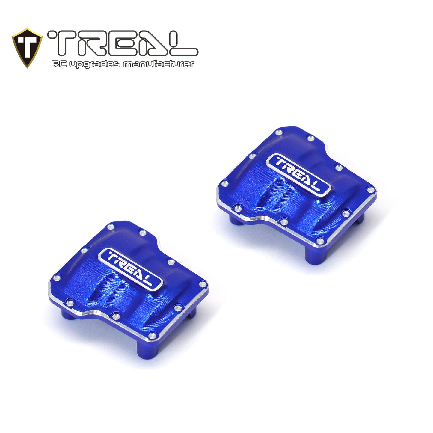 TREAL Aluminum 7075 Axle Diff Covers (2P) CNC Machined Upgrades for 1/18 TRX4M
