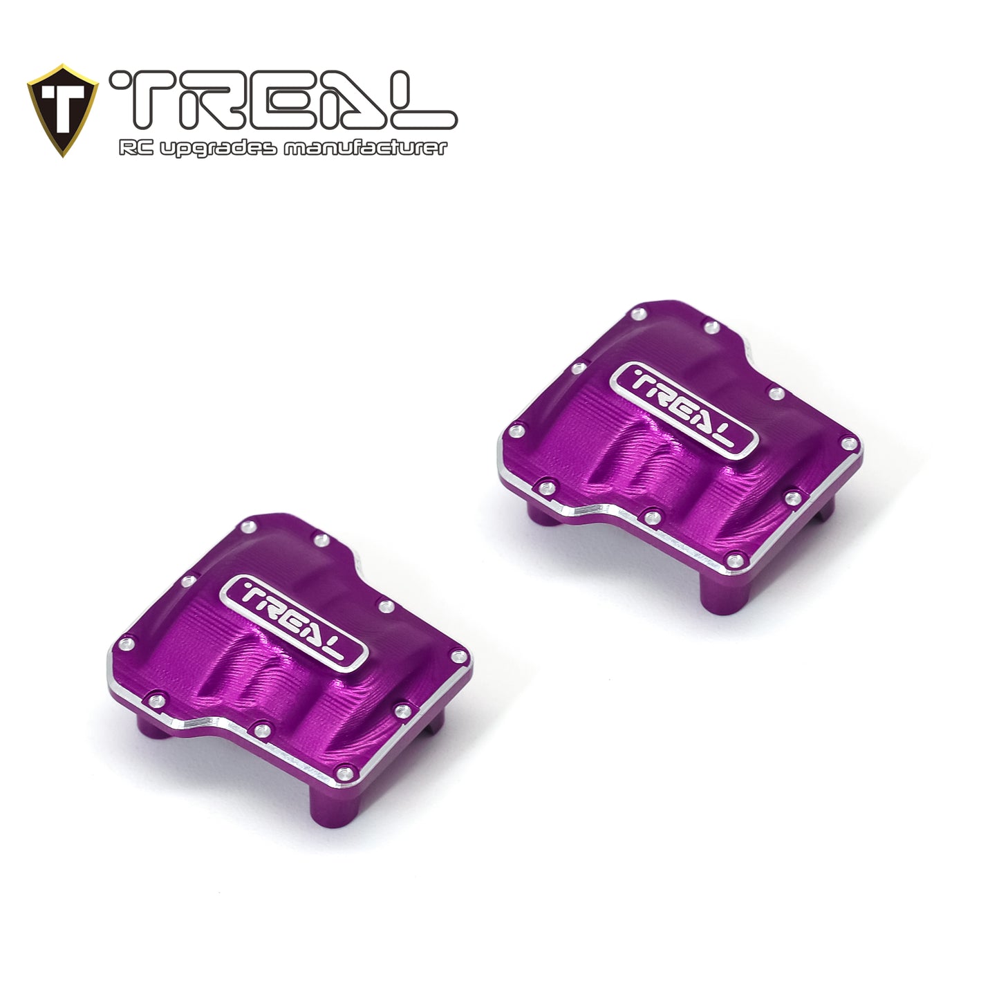 TREAL Aluminum 7075 Axle Diff Covers (2P) CNC Machined Upgrades for 1/18 TRX4M