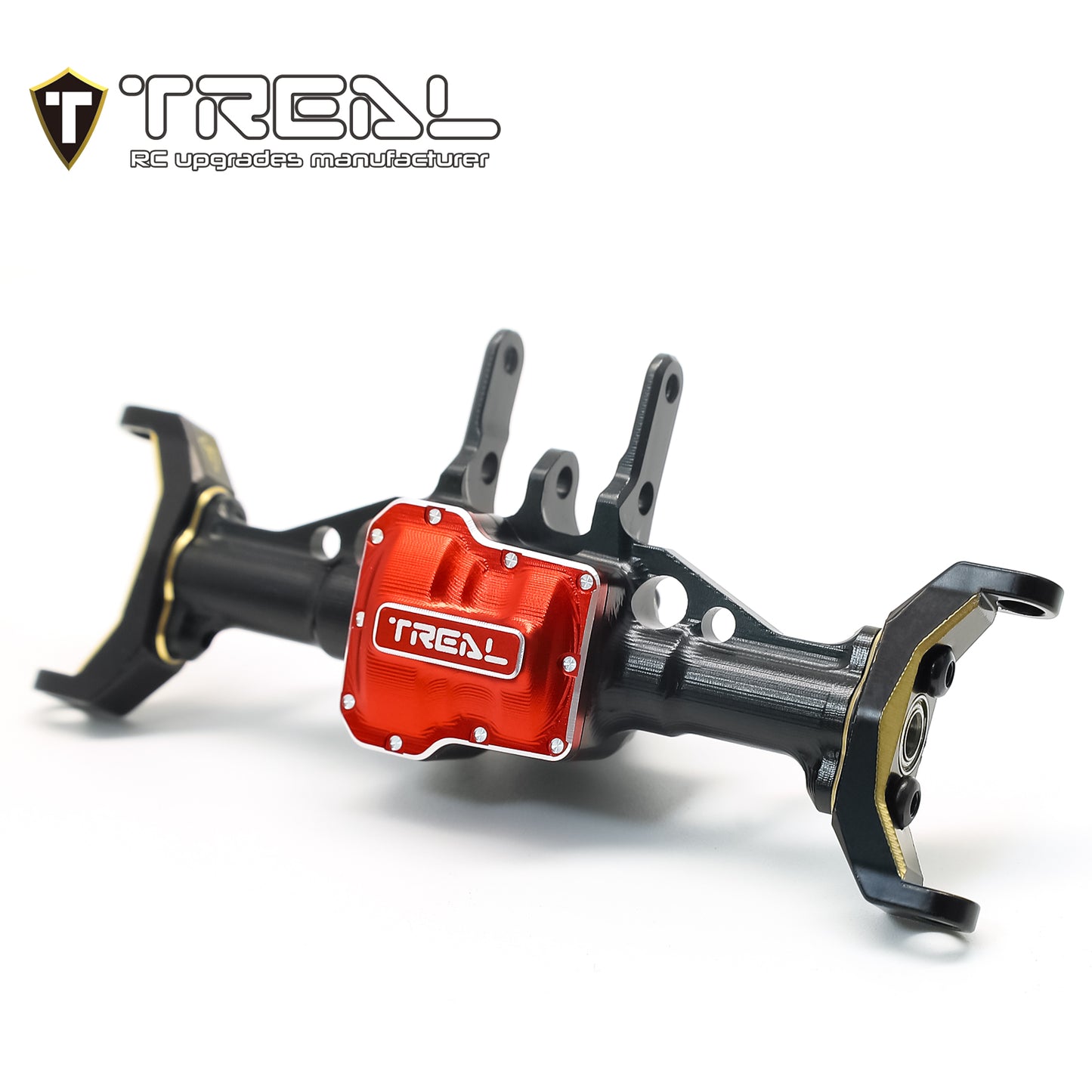 TREAL Aluminum 7075 Front Axle Housing w Brass C hubs Upgrades for 1/18 TRX4M TRX4MT