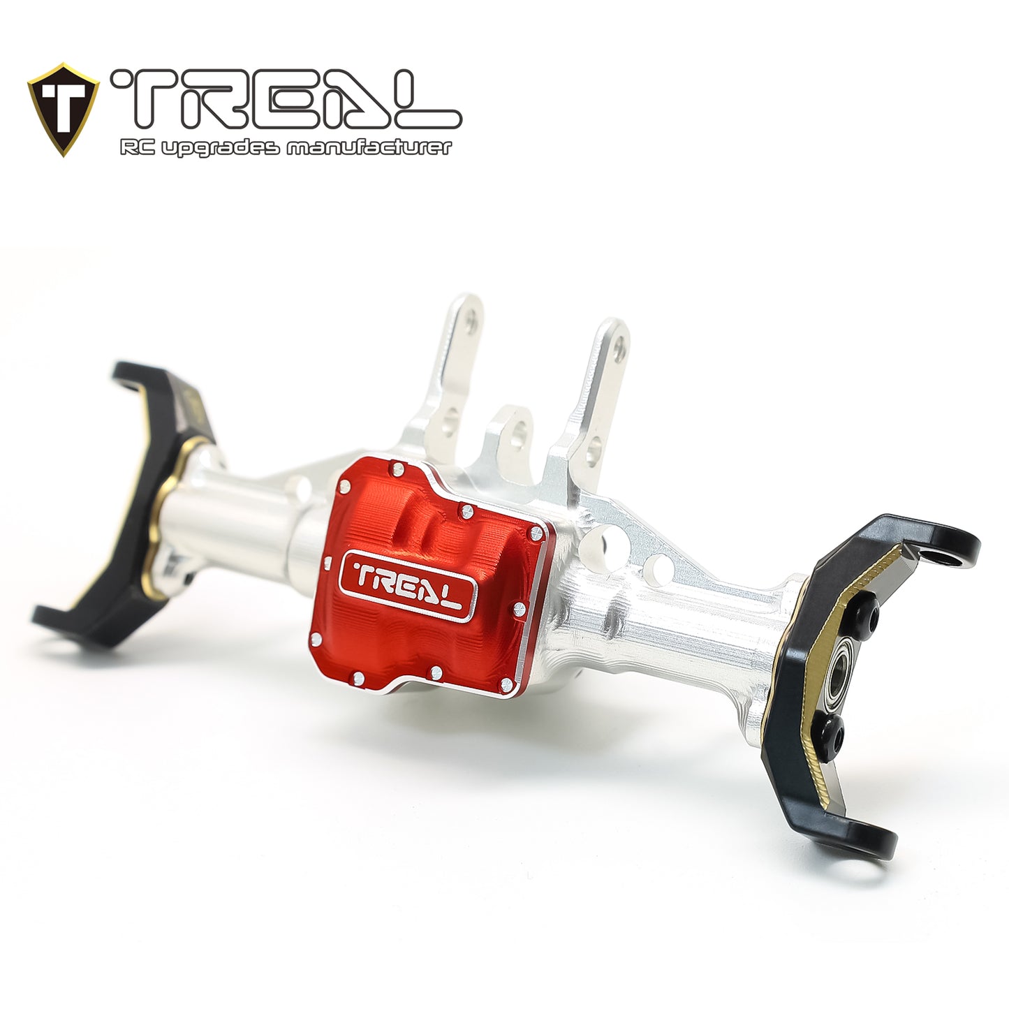 TREAL Aluminum 7075 Front Axle Housing w Brass C hubs Upgrades for 1/18 TRX4M TRX4MT