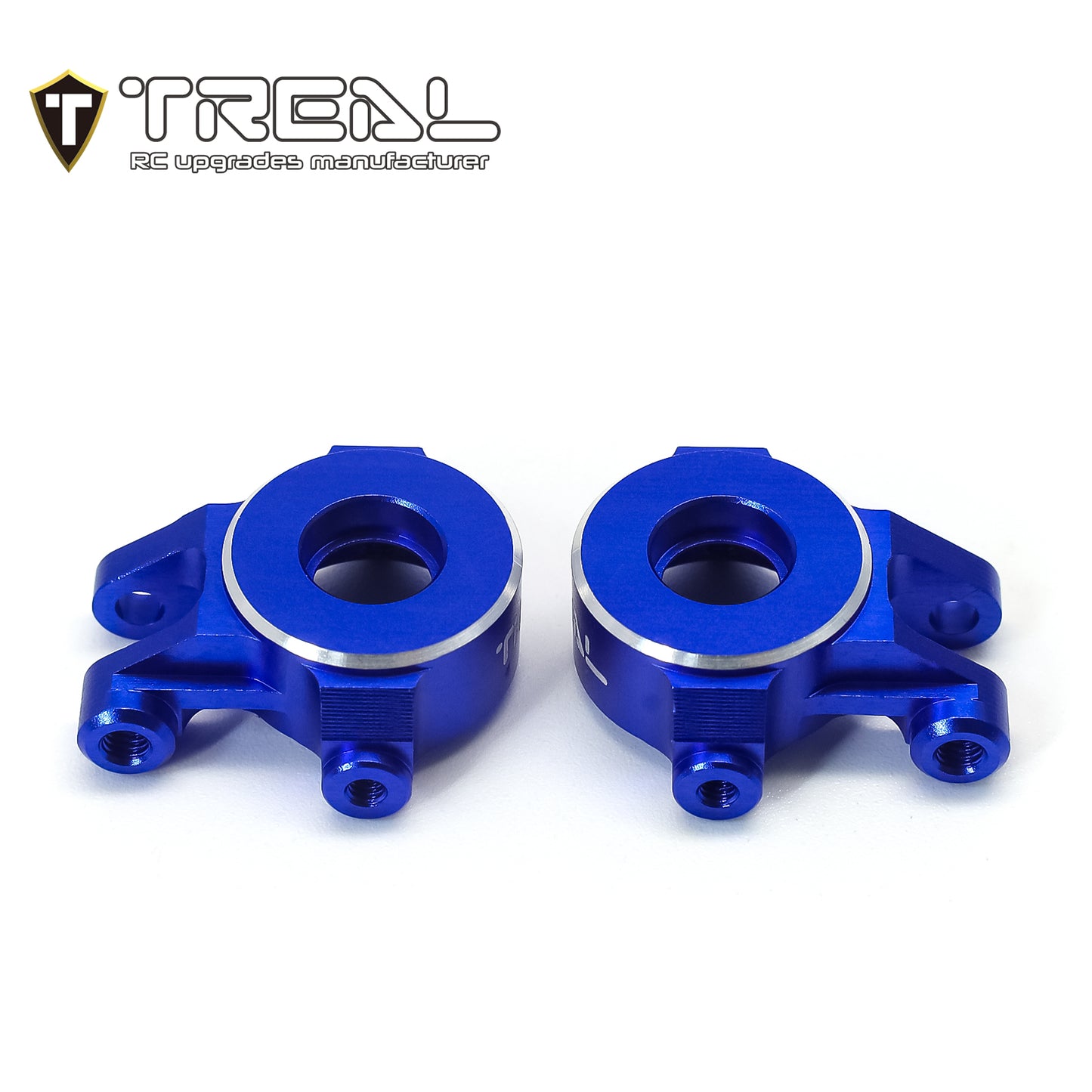 TREAL Aluminum 7075 Front Steering Knuckles Set (2P) L&R CNC Machined Upgrades for 1/18 TRX4M Defender Bronco