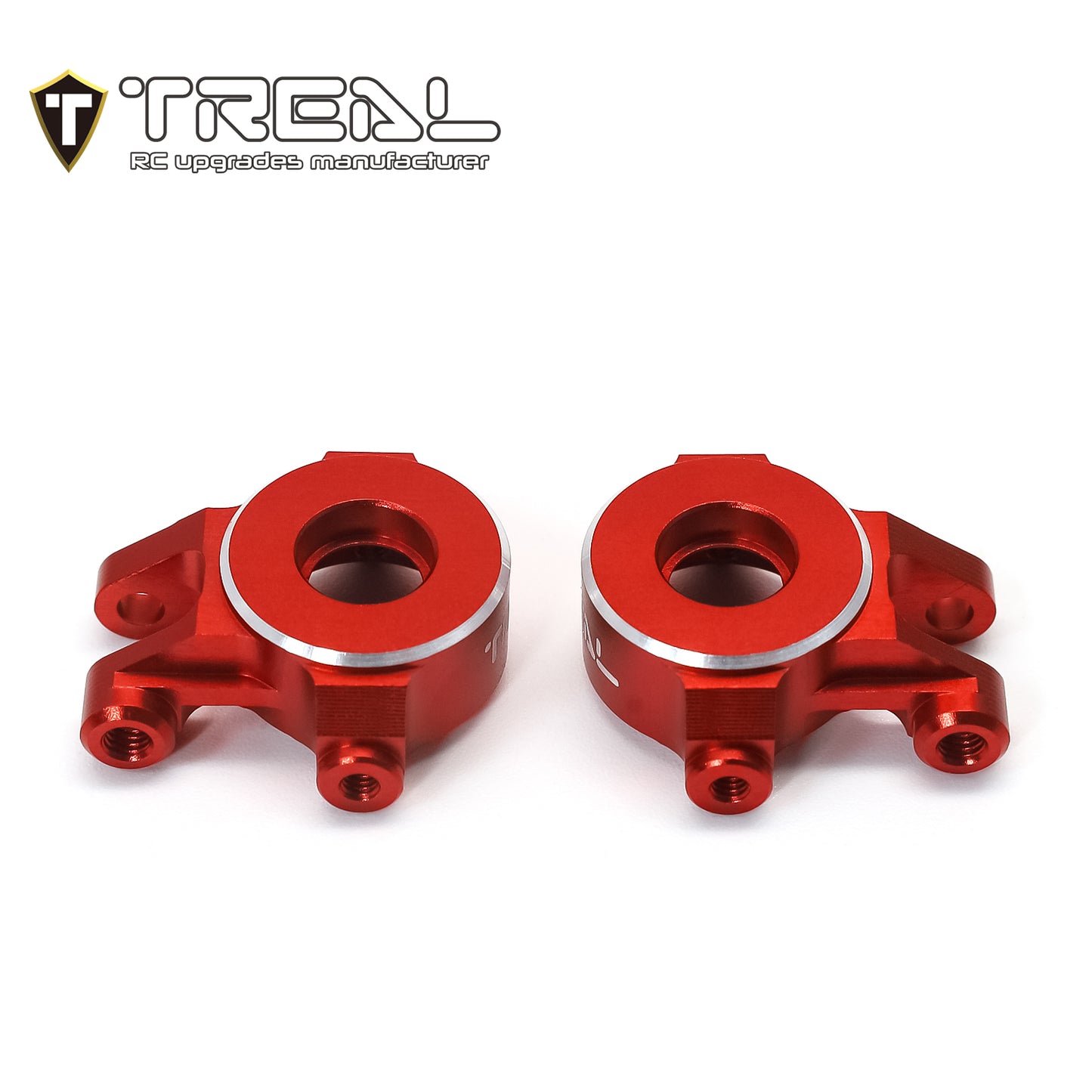 TREAL Aluminum 7075 Front Steering Knuckles Set (2P) L&R CNC Machined Upgrades for 1/18 TRX4M Defender Bronco