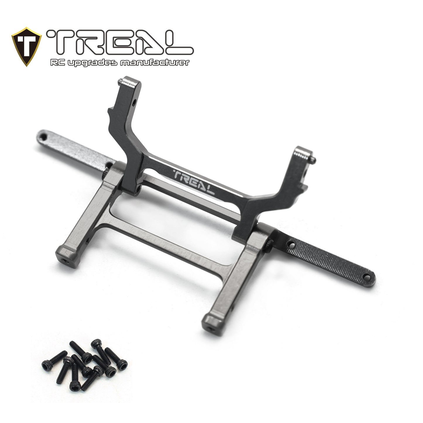 TREAL Aluminum 7075 Rear Bumper Mount & Rear Body Post Mount for Axial SCX24 Chevrolet C10 Upgrades