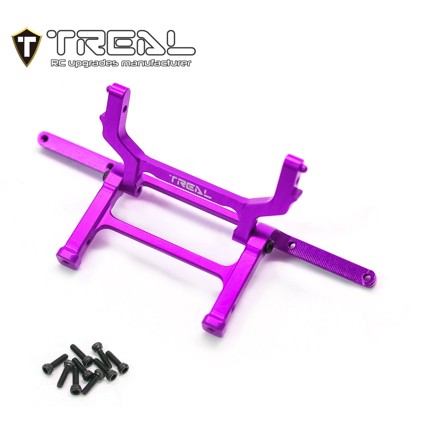 TREAL Aluminum 7075 Rear Bumper Mount & Rear Body Post Mount for Axial SCX24 Chevrolet C10 Upgrades