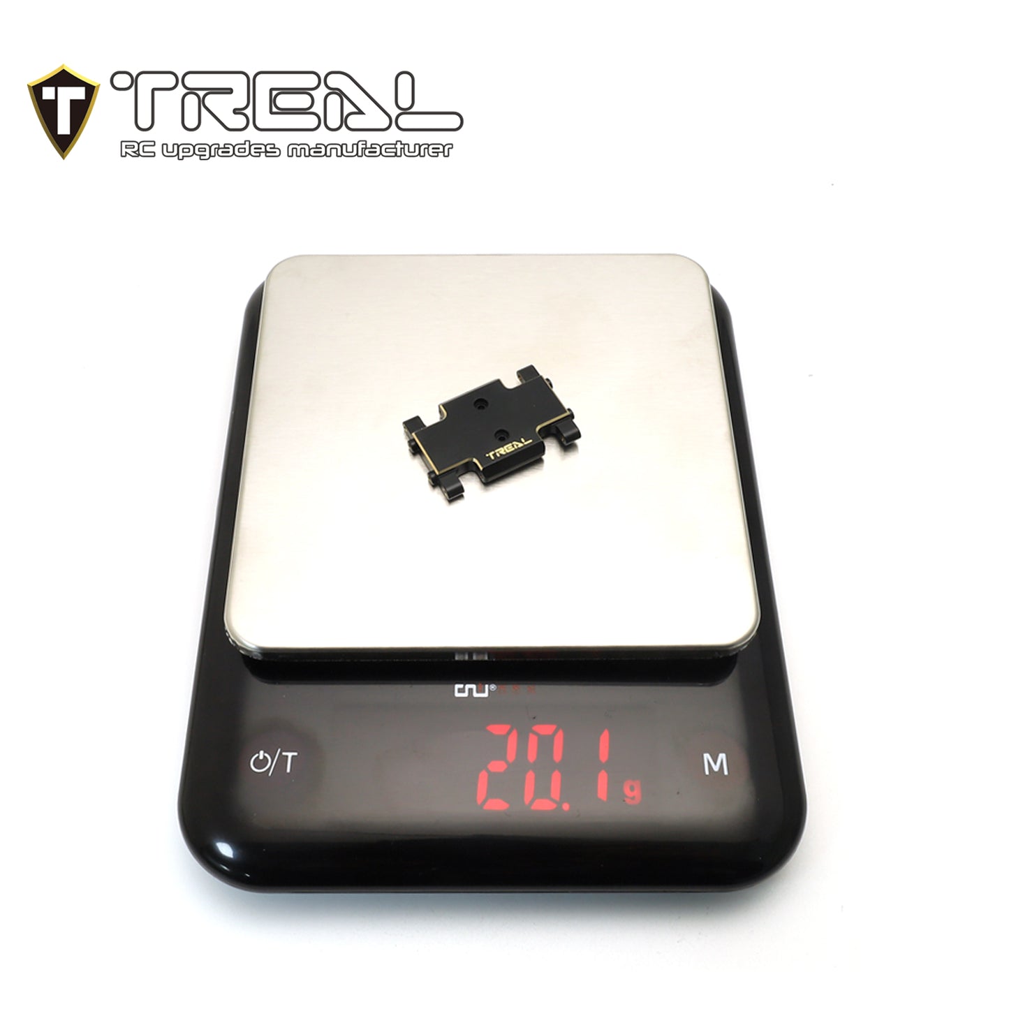 TREAL Brass Center Skid Plate CNC Machined Upgrdes Compatible with 1/24 Axial AX24